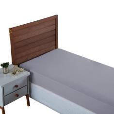 Imagem de Lençol Cama Solteiro 100% Algodão Com Elástico Percal 300 Fios Hotel P