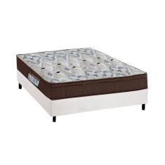 Imagem de Cama Box Viúva: Colchão Espuma Ortobom D45/Ep Fort Tech Iso 150 Mega Firme + Base White(128X188)