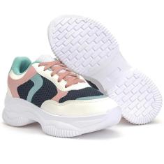 Imagem de Tenis Feminino Sneaker Plataforma Blogueiras Academia Colorido - 35-Feminino