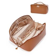 Imagem de Bolsa de cosméticos EACHY Travel Makeup Bag impermeável marrom