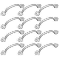 Imagem de LOUZAGO 12 maçanetas de porta de celeiro, puxadores de armário central de 3 polegadas com orifício de tração, puxadores de gaveta vintage puxador de cerca de metal para armário, gaveta, armário,