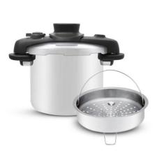 Imagem de Panela de Pressão 7L Tefal  Opti'Space em Inox com Fundo Triplo e Cest