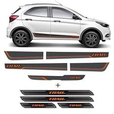 Imagem de Kit Adesivo Faixa Novo Ford Ka Trail 18 + Soleira Protetora