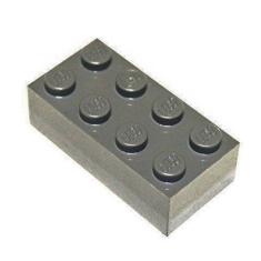 Imagem de Peças e peças LEGO: cinza escuro (cinza pedra escura) 2x4 tijolo x20