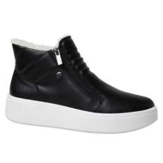 Imagem de Tênis Boot Feminino Cano Médio Preto Off White Quiz 63-1977-02-Feminino