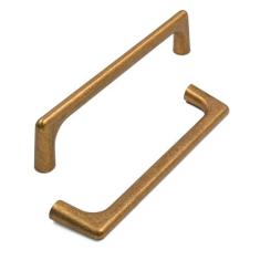 Imagem de KNOKLOCK Pacote com 10 puxadores de armário de cozinha de 128 mm (5 pol.) Puxadores de armário de cozinha de latão antigo Puxadores de gaveta para armário de guarda-roupa