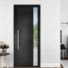 Imagem de Porta De Alum nio Lambril 210x100cm Visor E Puxador Lado Esqu