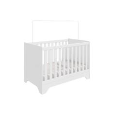 Imagem de Berço Infantil Popy Retrô Branco Brilho - Peroba