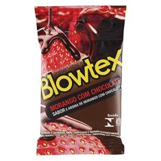 Imagem de Preservativo Morango com Chocolate com 3 Unidades, Blowtex, 