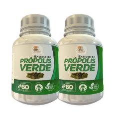 Imagem de Extrato De Própolis Verde 500Mg 60 Cápsulas Kit Com 2 Potes