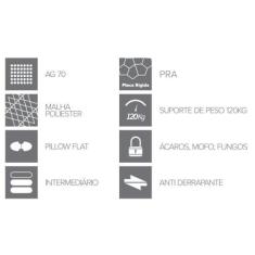 Imagem de Cama Box Colchão Casal Queen Size 150X200X59cm Molas Ensacadas Classic