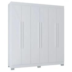 Imagem de Guarda Roupa Barcelona Poquema Casal 6 Portas 2 Gavetas Cor Branco