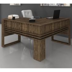 Imagem de Mesa Escrivaninha Angular Para Escritorio ME4145 Nogal  Tecno Mobili