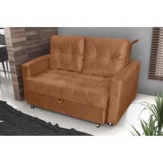 Imagem de Sofá Cama Drika Veludo Ferrugem E435 - Matrix