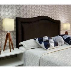 Imagem de Cabeceira King 195 Cama Box Provençal Diamond Marrom Suede Com Pés Rbl