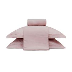 Imagem de Jogo de Cama Casal 300Fios 100%Algodão Appel Treccenti Rosa Secrets 4Pçs