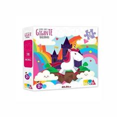 Imagem de Quebra Cabeça Infantil Gigante Educativo Unicórnio 12 Peças Babebi