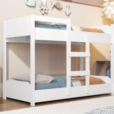 Imagem de Beliche Infantil Com Escada E Grade Refor ada Segura 100%mdf