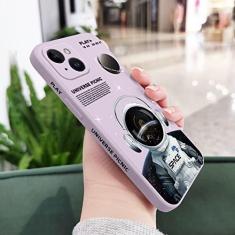 Imagem de Capa de telefone astronauta para iphone 15 14 13 12 11 pro max mini x xr xs max se2020 8 7 plus 6 6s plus capa, roxo claro, para iphone 11 pro