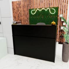 Imagem de Balcão Atendimento Recepção Consultório 140x60cm 2 Gavetas - Netmobil