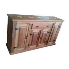 Imagem de Balcão Rústico Cannes Em Madeira De Demolição - Cód 2199 - Barrocarte