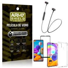 Imagem de Fone Bluetooth HS-615 Samsung A21S + Capinha Anti Impacto + Película 3