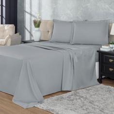 Imagem de Jogo de Lençol Basic Aba Americana MicroPercal 300 fios Casal 4 Peças 