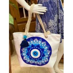 Imagem de Bolsa Praia Grande Olho Grego Forro Moda Verão Bali Diversas - NS, Man