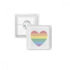 Imagem de Kit de atualização para jogos com teclado mecânico PBT de coração forrado com lésbica Rainbow Gay