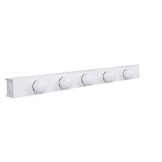 Imagem de Arandela Camarim 5 Lâmpadas 65Cm Alumínio Branco Com Botão