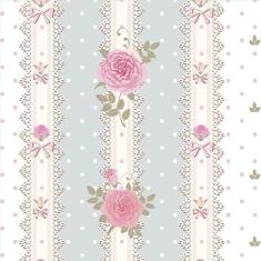 Imagem de Papel De Parede Adesivo Listrado Floral 202982914 0,58X3,00M