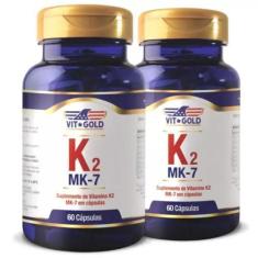 Imagem de Vitamina K2 Mk-7 100Mcg Vitgold Kit 2X 60 Caps.