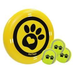 Imagem de Brinquedo Pet Disco Frisbee Lançador E Bola De Tênis Sonora - Western