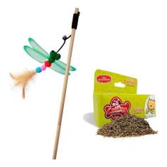 Imagem de Brinquedos Para Gato Vara Varinha Inseto Catnip Erva Do Gato