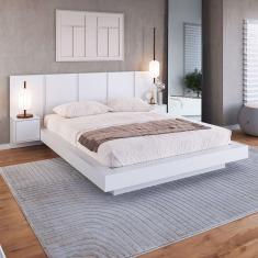 Imagem de Cama Queen Zurique 2 Portas Branco - Art In Móveis