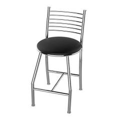 Imagem de Banqueta Cozinha Cromada Redonda Firenze Baixa 50cm Flape