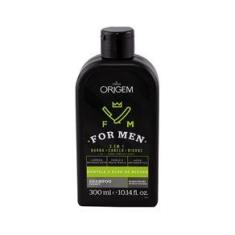 Imagem de Shampoo Origem For Men 3 Em 1 Hortelã Óleo Rícino 300ml