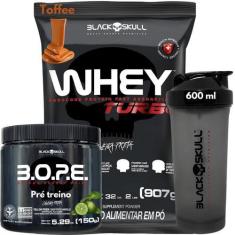 Imagem de Whey Protein Turbo Concentrado + Pré-Treino Bope + Coqueteleira 600ml