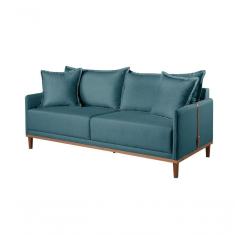 Imagem de Sofá 2 Lugares Fixo Living Madri Linho Azul 1,80m