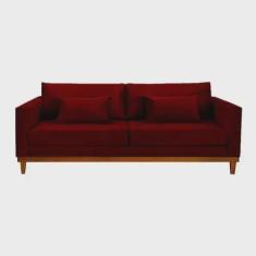 Imagem de Sofá Chesterfield London Suede Bordô