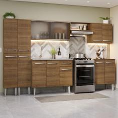 Imagem de Armário De Cozinha Completa 293cm Com Pia Rustic Emilly Madesa 06 Rustic