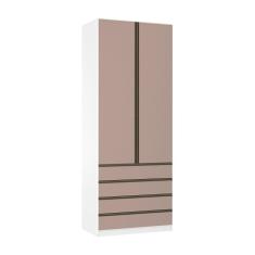 Imagem de Guarda Roupa 2 Portas 4 Gavetas 90cm Branco Ff Com Connect
