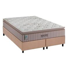 Imagem de Cama Box Queen: Colchão Molas Plumatex LFK Resistance + Base CRC Suede Clean(158x198)