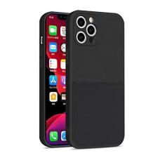 Imagem de Capa de telefone de silicone Candy Color para iPhone 12 13 SE 2020 11 Pro Max XS X XR 6 7 8 Plus Porta-cartão de carteira Capa macia à prova de choque, preta, para iPhone 11