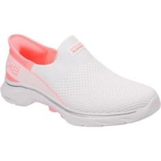 Imagem de Tênis Slip Ins Go Walk 7 Mia Knit Hyper Pillar Memory Foam 125231 Skechers Branco-Feminino