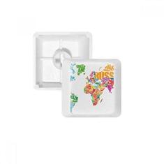 Imagem de Mutlicolour Mapa-múndi nome dos países teclado mecânico PBT kit de atualização para jogos