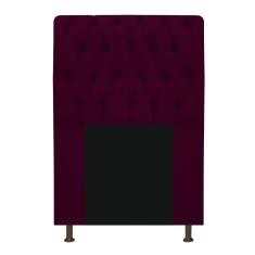 Imagem de Cabeceira Estofada Lady 90 Cm Solteiro Com Capitonê  Suede Bordô - Adj Decor