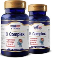 Imagem de Kit Vitaminas Complexo B Vitgold 100 Cápsulas 2 Unidades