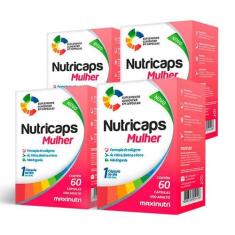 Imagem de Kit 4 Nutricaps Mulher Vitaminas E Minerais 60 Cap Maxinutri