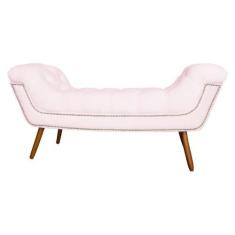 Imagem de Recamier Calçadeira Estofado Sienna Solteiro 90 Cm Corano Rosa Bebe -